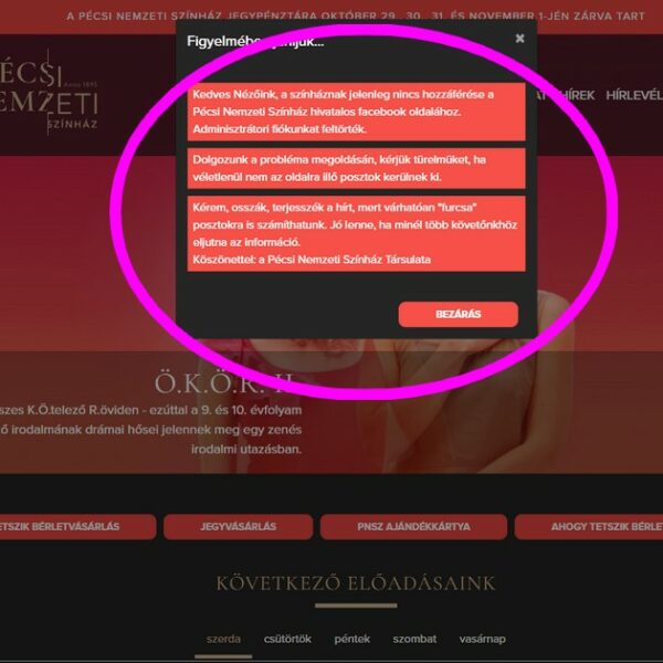 Hekkertámadás érte a pécsi teátrum közösségi oldalát