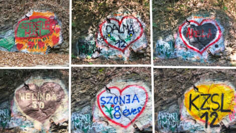 Sokszor festik át az orfűi sziklát