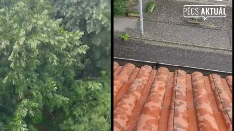 40 fokos hőségben jött egy kis jégeső