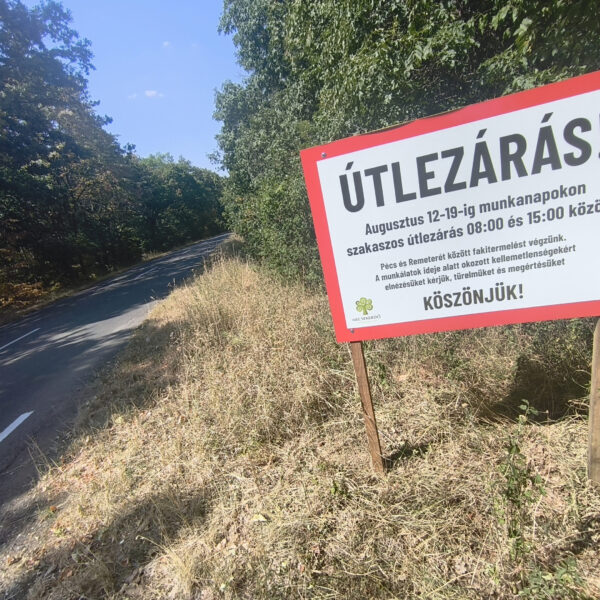 Elmarad az útlezárás Pécs és Remeterét között